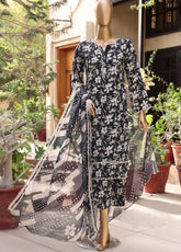 Monochrome By Schick Digital Printed Lawn 3 Piece Unstitched Suit SDH25MV12 AD-08
