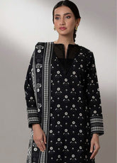 Monochrome By Zellbury Printed Lawn 2 Piece Unstitched Suit WUS25X20407