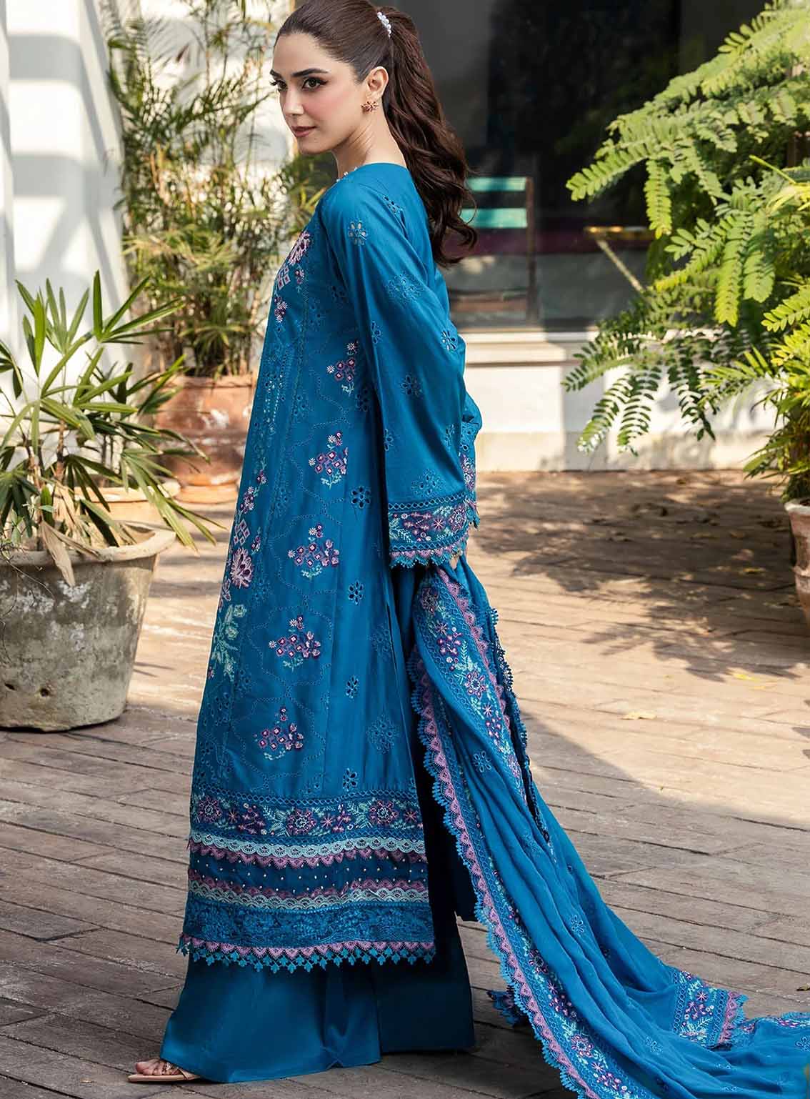 Motifz Premium Luxury Embroidered Lawn 3 Piece Unstitched Suit MT25PLELD2 D-5310 MARGO Motifz Premium Luxury Embroidered Lawn 3 Piece Unstitched Suit MT25PLELD2 D-5310 MARGO