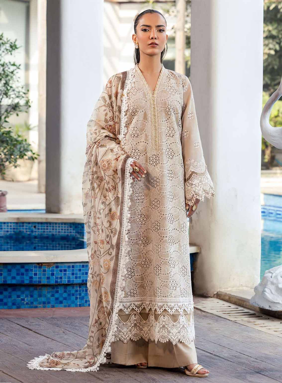 Motifz Premium Luxury Embroidered Lawn 3 Piece Unstitched Suit MT25PLELD2 D-5322 DIANE Motifz Premium Luxury Embroidered Lawn 3 Piece Unstitched Suit MT25PLELD2 D-5322 DIANE