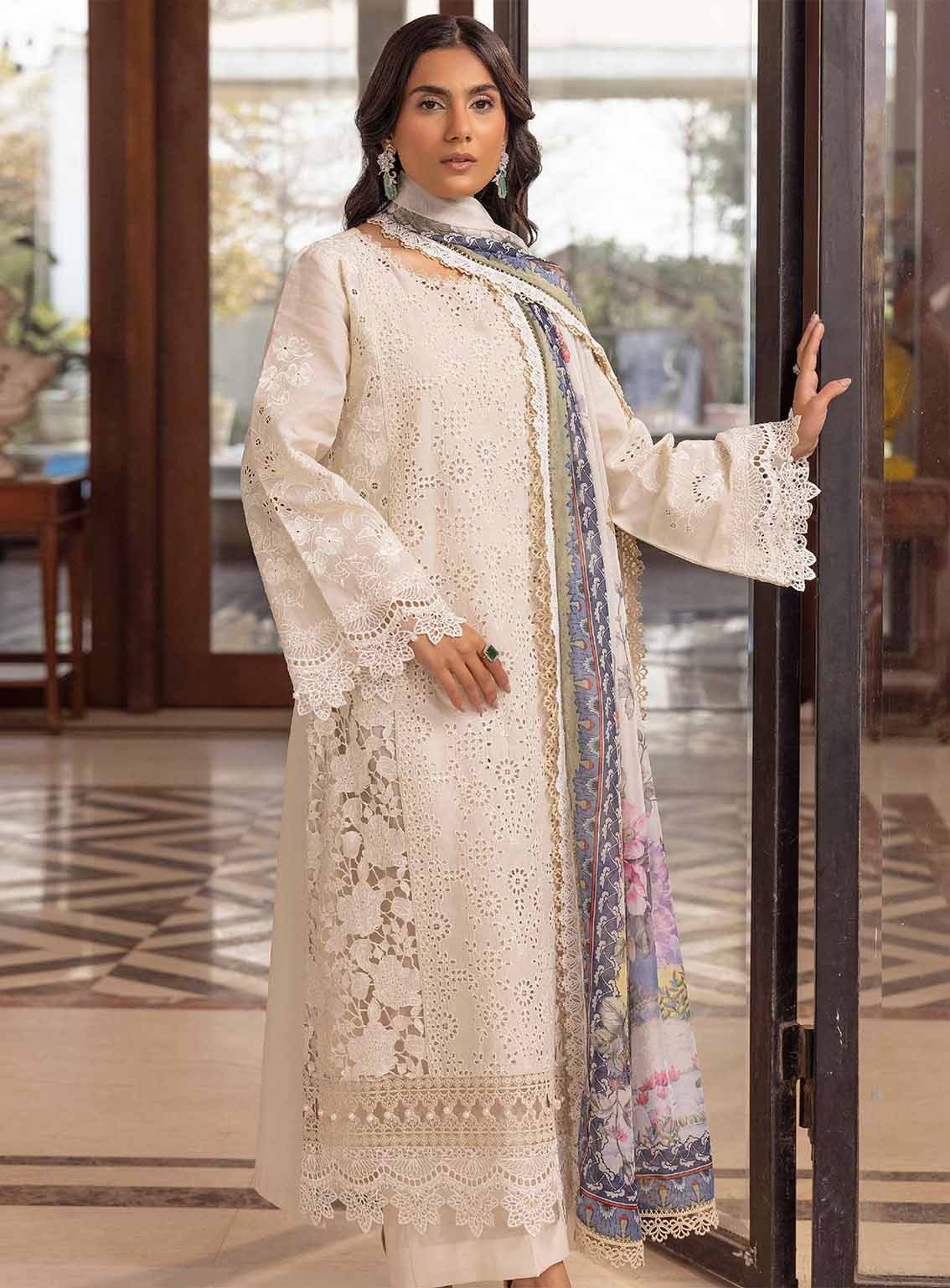 Motifz Premium Luxury Embroidered Lawn 3 Piece Unstitched Suit MT25PLELD2 D-5324 SIDONIE Motifz Premium Luxury Embroidered Lawn 3 Piece Unstitched Suit MT25PLELD2 D-5324 SIDONIE