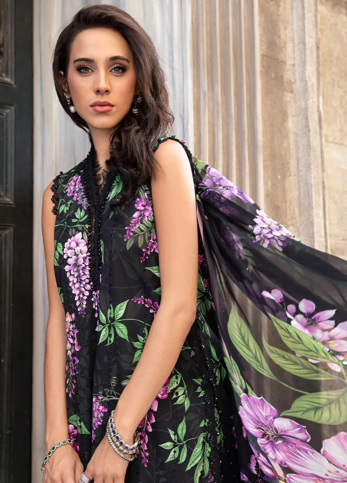 M.Prints By Maria B Embroidered Cambric 3 Piece Unstitched Suit MB24MPFE MPT-2301-B M.Prints By Maria B Embroidered Cambric 3 Piece Unstitched Suit MB24MPFE MPT-2301-B