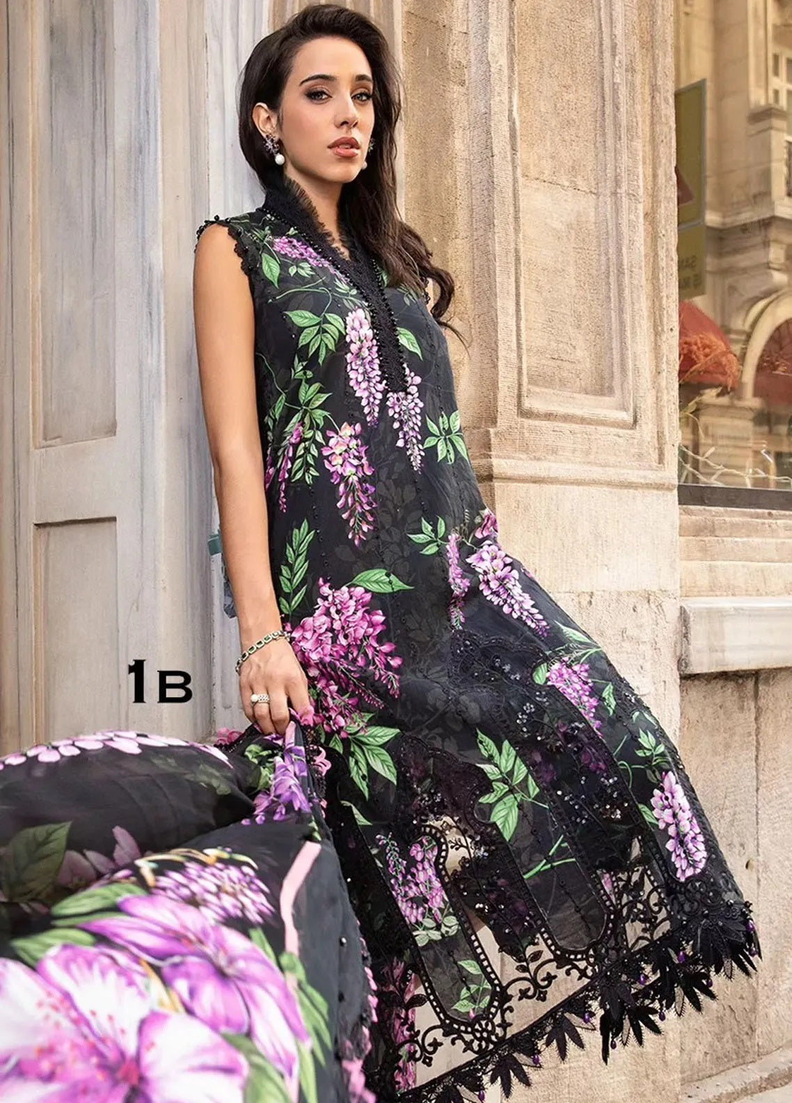 M.Prints By Maria B Embroidered Cambric 3 Piece Unstitched Suit MB24MPFE MPT-2301-B M.Prints By Maria B Embroidered Cambric 3 Piece Unstitched Suit MB24MPFE MPT-2301-B
