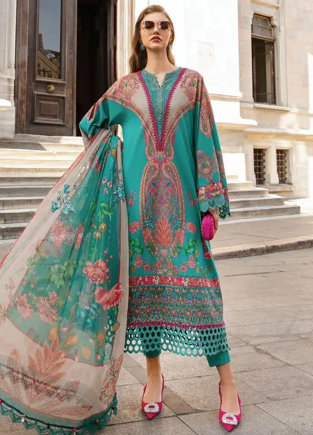 M.Prints By Maria B Embroidered Cambric 3 Piece Unstitched Suit MB24MPFE MPT-2304-A M.Prints By Maria B Embroidered Cambric 3 Piece Unstitched Suit MB24MPFE MPT-2304-A