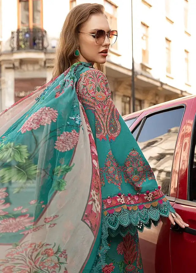 M.Prints By Maria B Embroidered Cambric 3 Piece Unstitched Suit MB24MPFE MPT-2304-A M.Prints By Maria B Embroidered Cambric 3 Piece Unstitched Suit MB24MPFE MPT-2304-A