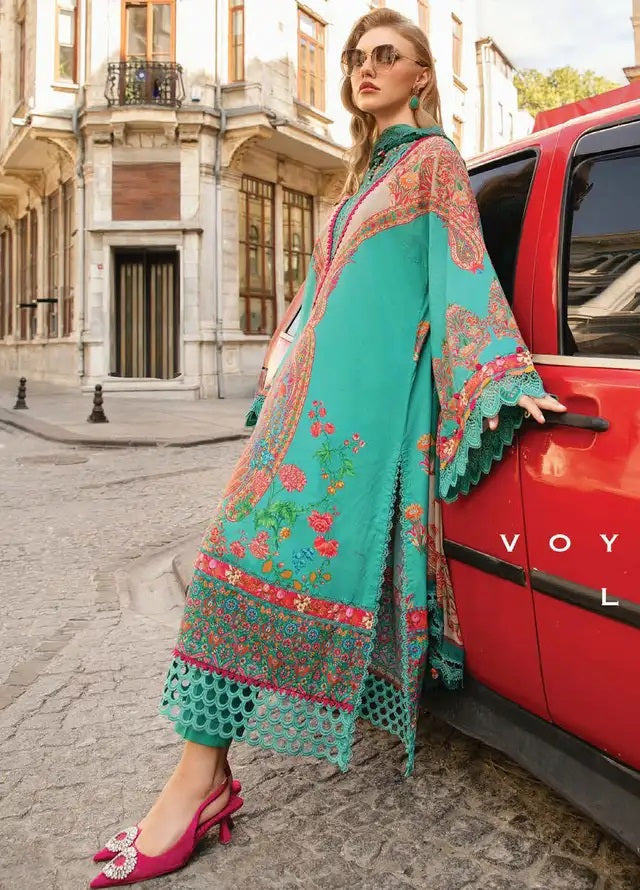 M.Prints By Maria B Embroidered Cambric 3 Piece Unstitched Suit MB24MPFE MPT-2304-A M.Prints By Maria B Embroidered Cambric 3 Piece Unstitched Suit MB24MPFE MPT-2304-A