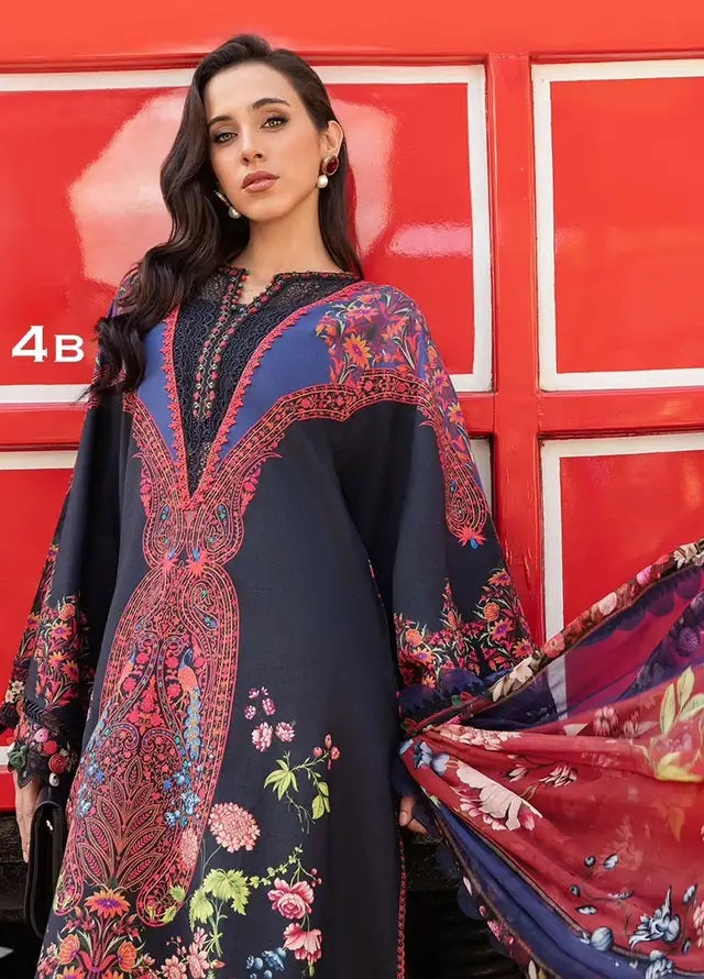M.Prints By Maria B Embroidered Cambric 3 Piece Unstitched Suit MB24MPFE MPT-2304-B M.Prints By Maria B Embroidered Cambric 3 Piece Unstitched Suit MB24MPFE MPT-2304-B