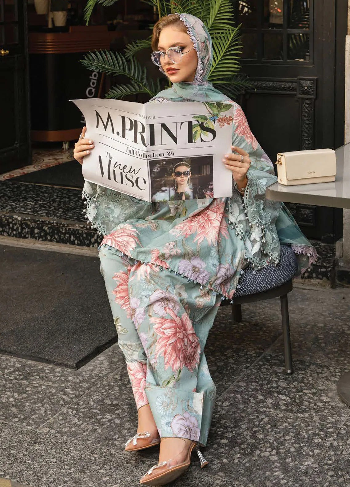 M.Prints By Maria B Embroidered Cambric 3 Piece Unstitched Suit MB24MPFE MPT-2306-A M.Prints By Maria B Embroidered Cambric 3 Piece Unstitched Suit MB24MPFE MPT-2306-A