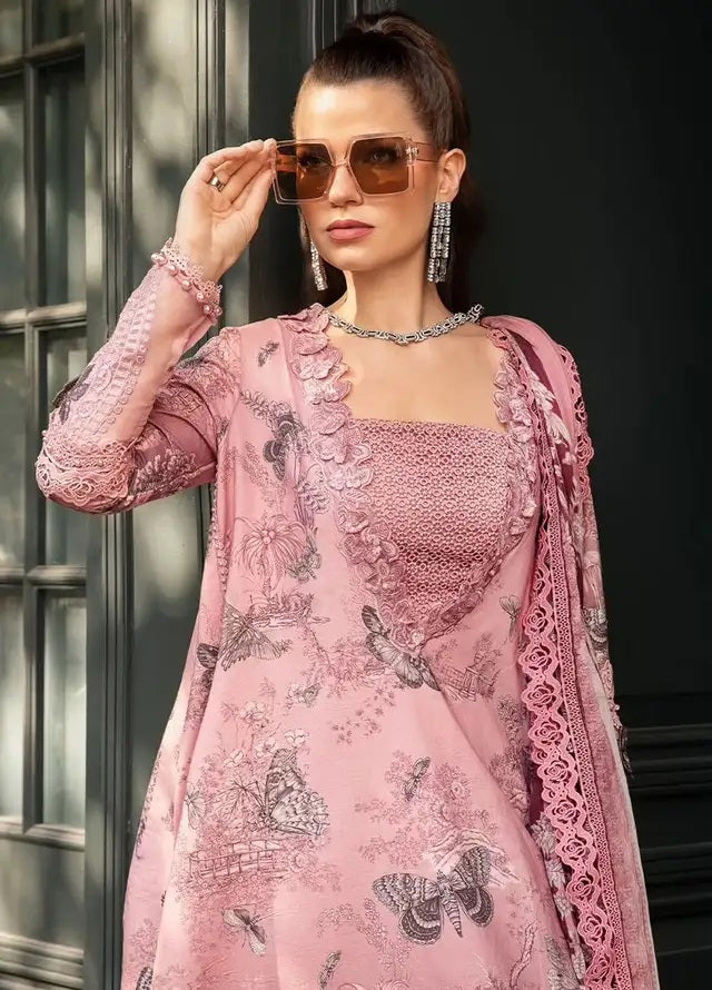 M.Prints By Maria B Embroidered Cambric 3 Piece Unstitched Suit MB24MPFE MPT-2308-A M.Prints By Maria B Embroidered Cambric 3 Piece Unstitched Suit MB24MPFE MPT-2308-A