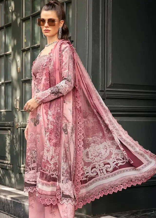 M.Prints By Maria B Embroidered Cambric 3 Piece Unstitched Suit MB24MPFE MPT-2308-A M.Prints By Maria B Embroidered Cambric 3 Piece Unstitched Suit MB24MPFE MPT-2308-A