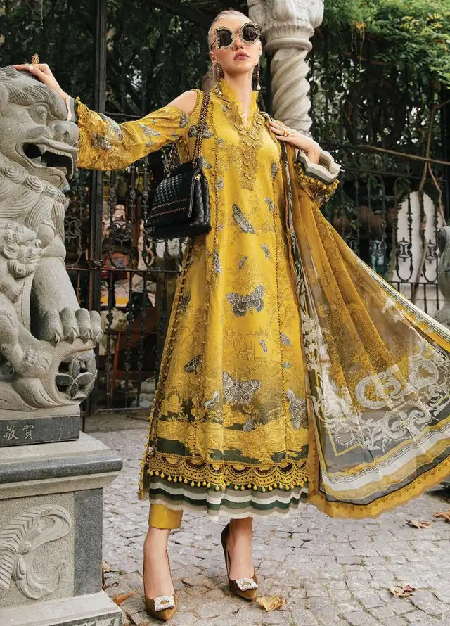 M.Prints By Maria B Embroidered Cambric 3 Piece Unstitched Suit MB24MPFE MPT-2308-B M.Prints By Maria B Embroidered Cambric 3 Piece Unstitched Suit MB24MPFE MPT-2308-B