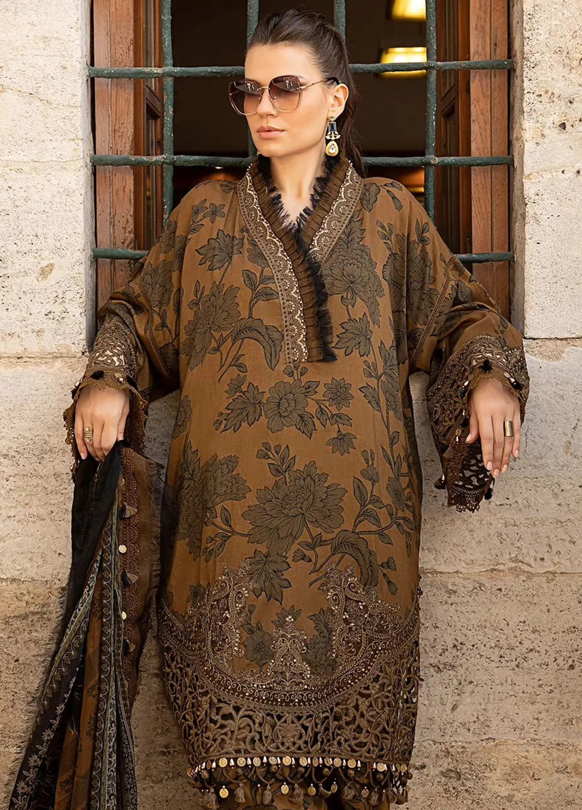 M.Prints By Maria B Embroidered Cambric 3 Piece Unstitched Suit MB24MPFE MPT-2309-A M.Prints By Maria B Embroidered Cambric 3 Piece Unstitched Suit MB24MPFE MPT-2309-A