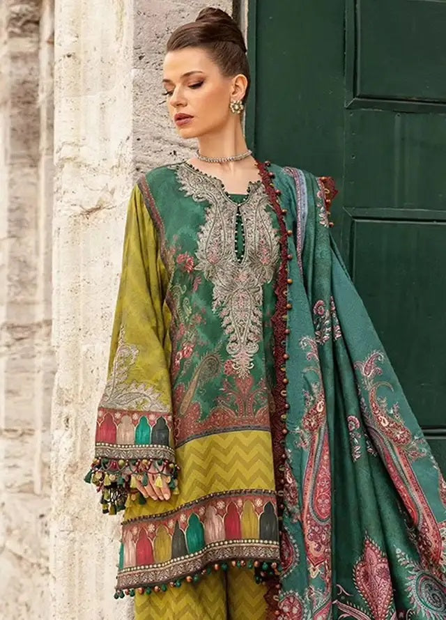 M.Prints By Maria B Embroidered Linen 3 Piece Unstitched Suit MB24MPFE MPT-2305-A M.Prints By Maria B Embroidered Linen 3 Piece Unstitched Suit MB24MPFE MPT-2305-A