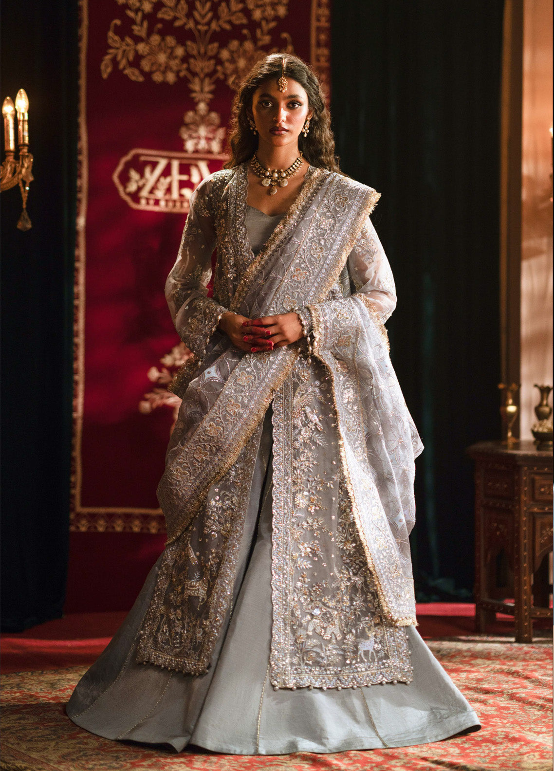 Mughal Raniyaan By Zevk Embroidered Lawn 3 Piece Unstitched Suit ZBP25MR MUGHAL RANI Mughal Raniyaan By Zevk Embroidered Lawn 3 Piece Unstitched Suit ZBP25MR MUGHAL RANI