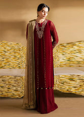 Mukeshkari By Nureh Embroidered Mukesh Chiffon 3 Piece Unstitched Suit NU25MEMC D-MK-16