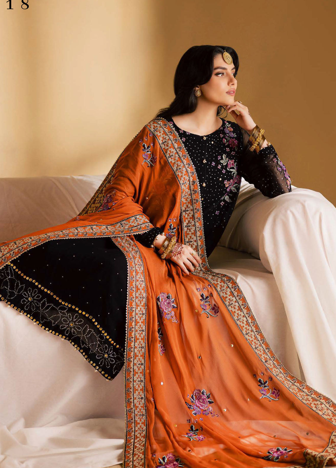 Mukeshkari By Nureh Embroidered Mukesh Chiffon 3 Piece Unstitched Suit NU25MEMC D-MK-18 Mukeshkari By Nureh Embroidered Mukesh Chiffon 3 Piece Unstitched Suit NU25MEMC D-MK-18