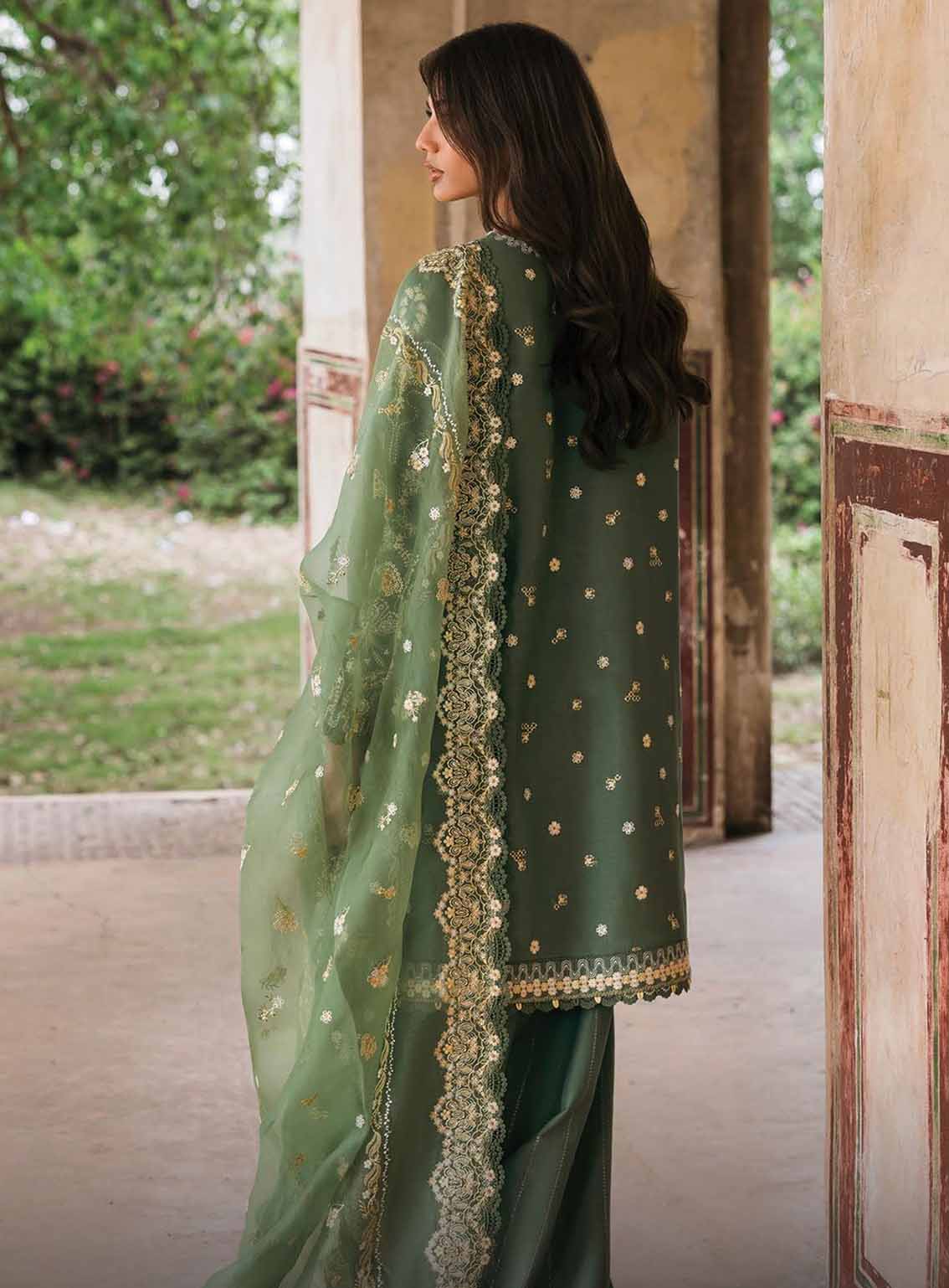 Mulaqaat By Afrozeh Embroidered Lawn 3 Piece Unstitched Suit AF25MFL D-02 WAADHA Mulaqaat By Afrozeh Embroidered Lawn 3 Piece Unstitched Suit AF25MFL D-02 WAADHA