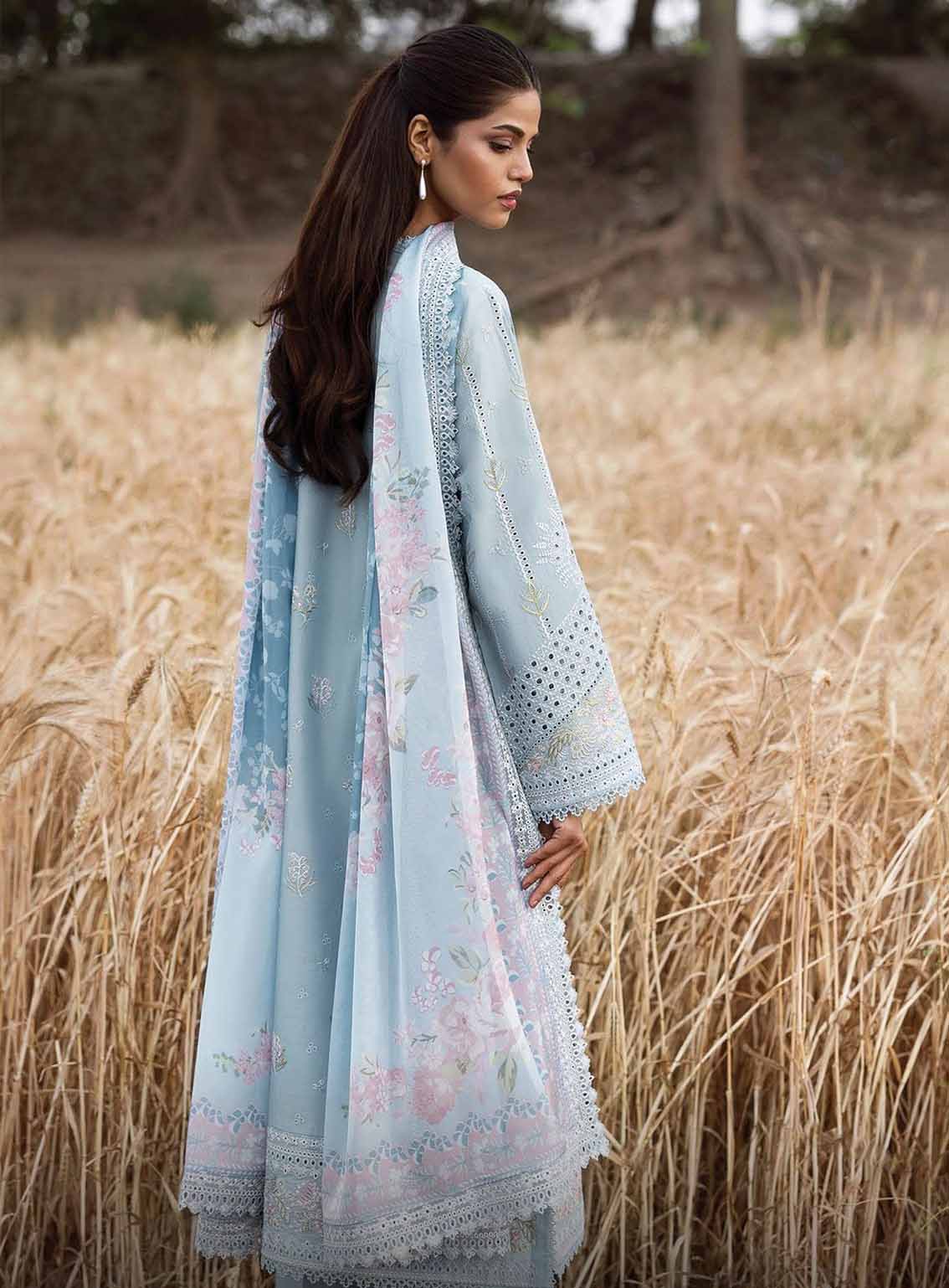 Mulaqaat By Afrozeh Embroidered Lawn 3 Piece Unstitched Suit AF25MFL D-03 SUKOON Mulaqaat By Afrozeh Embroidered Lawn 3 Piece Unstitched Suit AF25MFL D-03 SUKOON