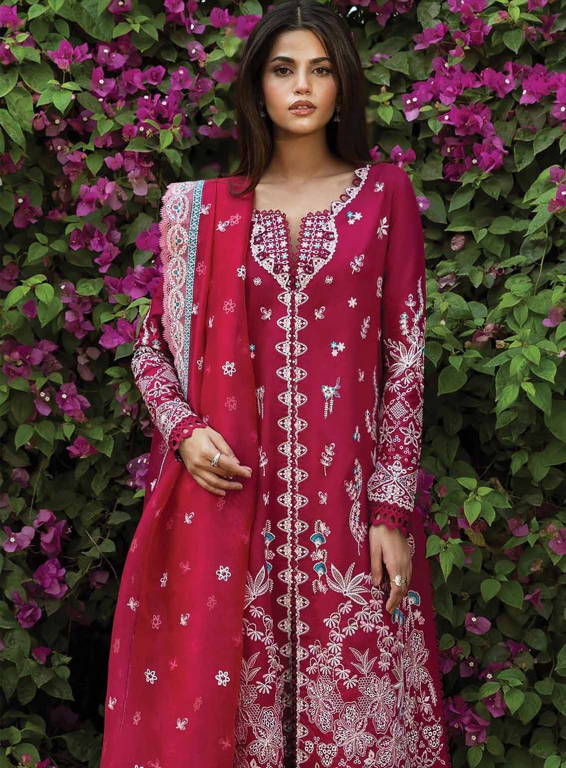 Mulaqaat By Afrozeh Embroidered Lawn 3 Piece Unstitched Suit AF25MFL D-09 HUMNASHEEN Mulaqaat By Afrozeh Embroidered Lawn 3 Piece Unstitched Suit AF25MFL D-09 HUMNASHEEN