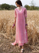 Mulaqaat By Afrozeh Embroidered Lawn 3 Piece Unstitched Suit AF25MFL D-10 KHWAAB