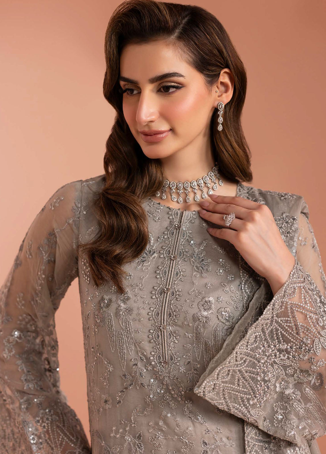 Murawwat By Lavish Premium Luxury Embroidered Chiffon 3 Piece Unstitched Suit LP25MLC D-04 MOONSTONE GREY Murawwat By Lavish Premium Luxury Embroidered Chiffon 3 Piece Unstitched Suit LP25MLC D-04 MOONSTONE GREY