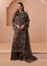 Murawwat By Lavish Premium Luxury Embroidered Chiffon 3 Piece Unstitched Suit LP25MLC D-05 SANDSTONE BEIGE