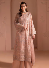 Murawwat By Lavish Premium Luxury Embroidered Chiffon 3 Piece Unstitched Suit LP25MLC D-07 BLUSH PETAL