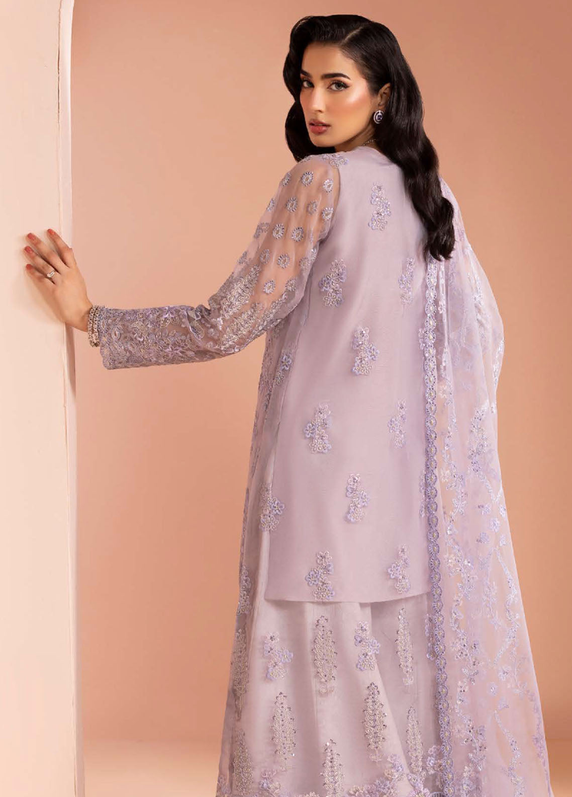 Murawwat By Lavish Premium Luxury Embroidered Chiffon 3 Piece Unstitched Suit LP25MLC D-10 LAVENDER MIST Murawwat By Lavish Premium Luxury Embroidered Chiffon 3 Piece Unstitched Suit LP25MLC D-10 LAVENDER MIST