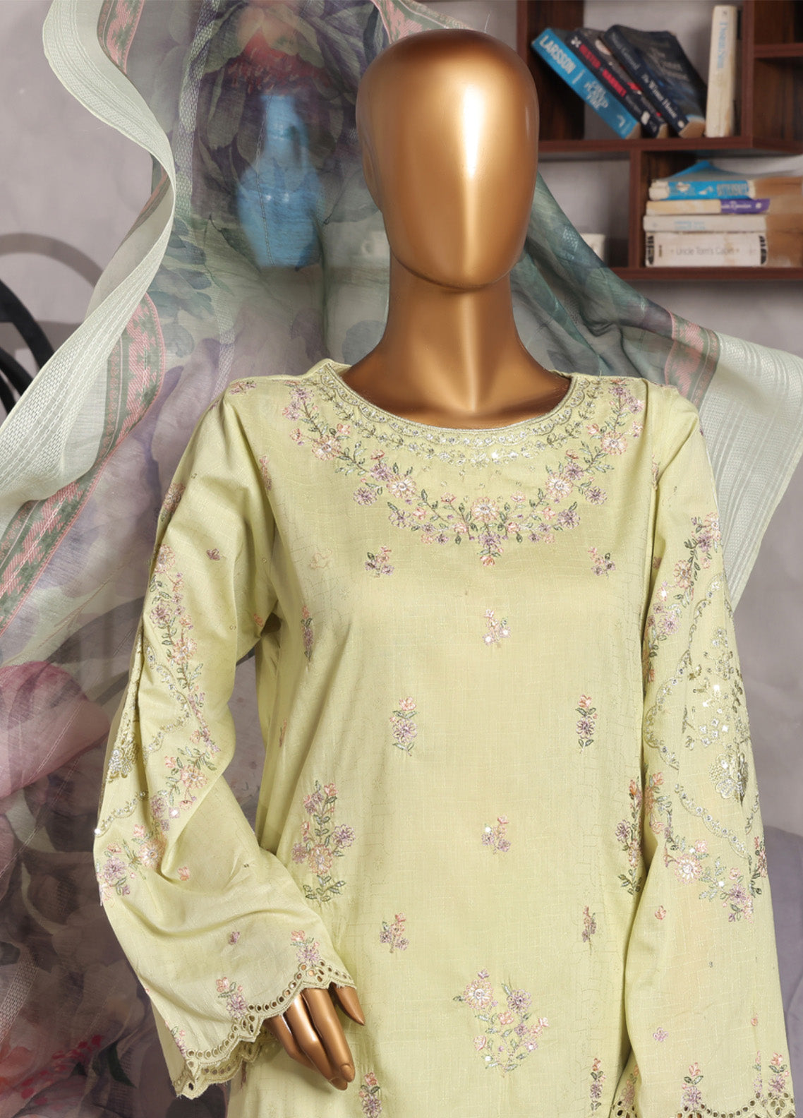 Muse By HZ Textile Embroidered Cotton Self Jacquard 3 Piece Stitched Suit HZ25MCSV2 SSJ-2501-L Muse By HZ Textile Embroidered Cotton Self Jacquard 3 Piece Stitched Suit HZ25MCSV2 SSJ-2501-L