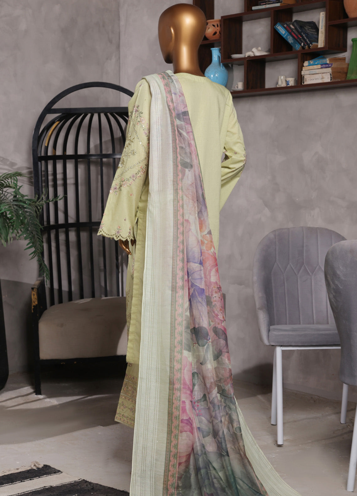 Muse By HZ Textile Embroidered Cotton Self Jacquard 3 Piece Stitched Suit HZ25MCSV2 SSJ-2501-L Muse By HZ Textile Embroidered Cotton Self Jacquard 3 Piece Stitched Suit HZ25MCSV2 SSJ-2501-L
