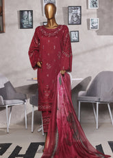 Muse By HZ Textile Embroidered Cotton Self Jacquard 3 Piece Stitched Suit HZ25MCSV2 SSJ-2501-M