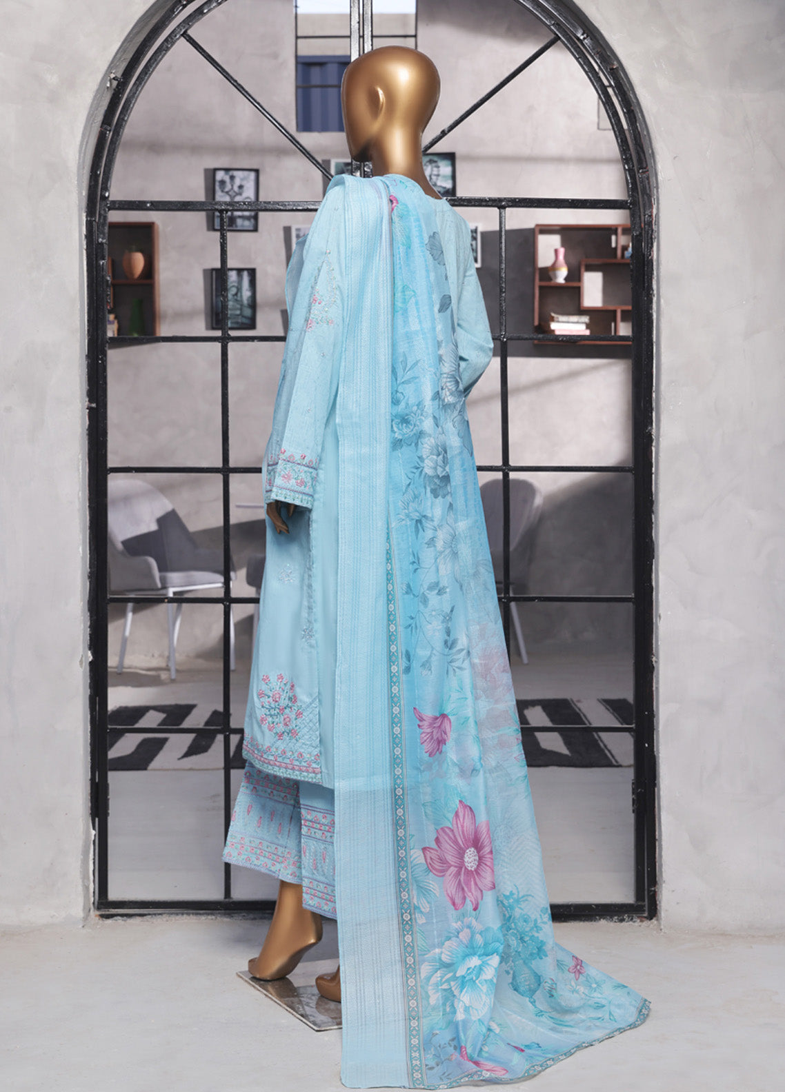 Muse By HZ Textile Embroidered Cotton Self Jacquard 3 Piece Stitched Suit HZ25MCSV2 SSJ-2502-IB Muse By HZ Textile Embroidered Cotton Self Jacquard 3 Piece Stitched Suit HZ25MCSV2 SSJ-2502-IB