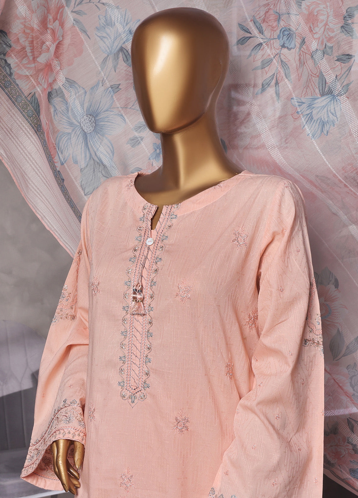 Muse By HZ Textile Embroidered Cotton Self Jacquard 3 Piece Stitched Suit HZ25MCSV2 SSJ-2502-P Muse By HZ Textile Embroidered Cotton Self Jacquard 3 Piece Stitched Suit HZ25MCSV2 SSJ-2502-P