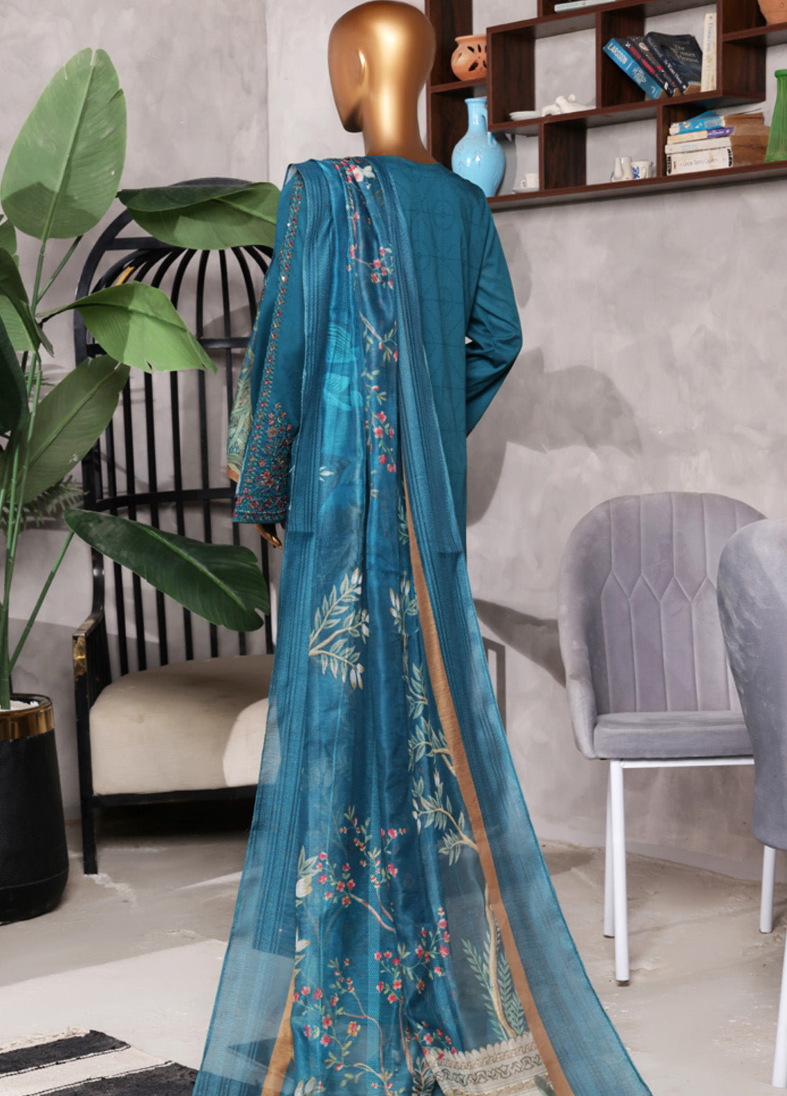Muse By HZ Textile Embroidered Cotton Self Jacquard 3 Piece Stitched Suit HZ25MCSV2 SSJ-2503-T Muse By HZ Textile Embroidered Cotton Self Jacquard 3 Piece Stitched Suit HZ25MCSV2 SSJ-2503-T