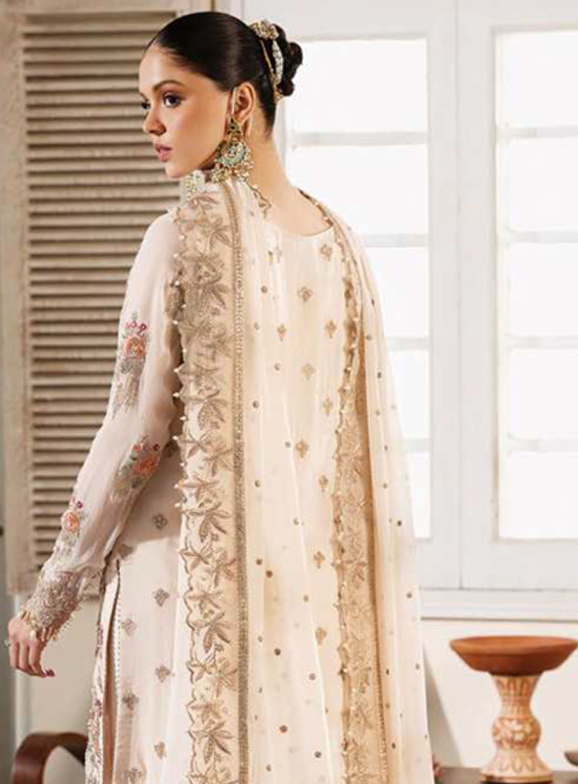 Muse By Serene Luxury Chiffon 3 Piece Unstitched Suit S24M S-1081 PERLE Muse By Serene Luxury Chiffon 3 Piece Unstitched Suit S24M S-1081 PERLE