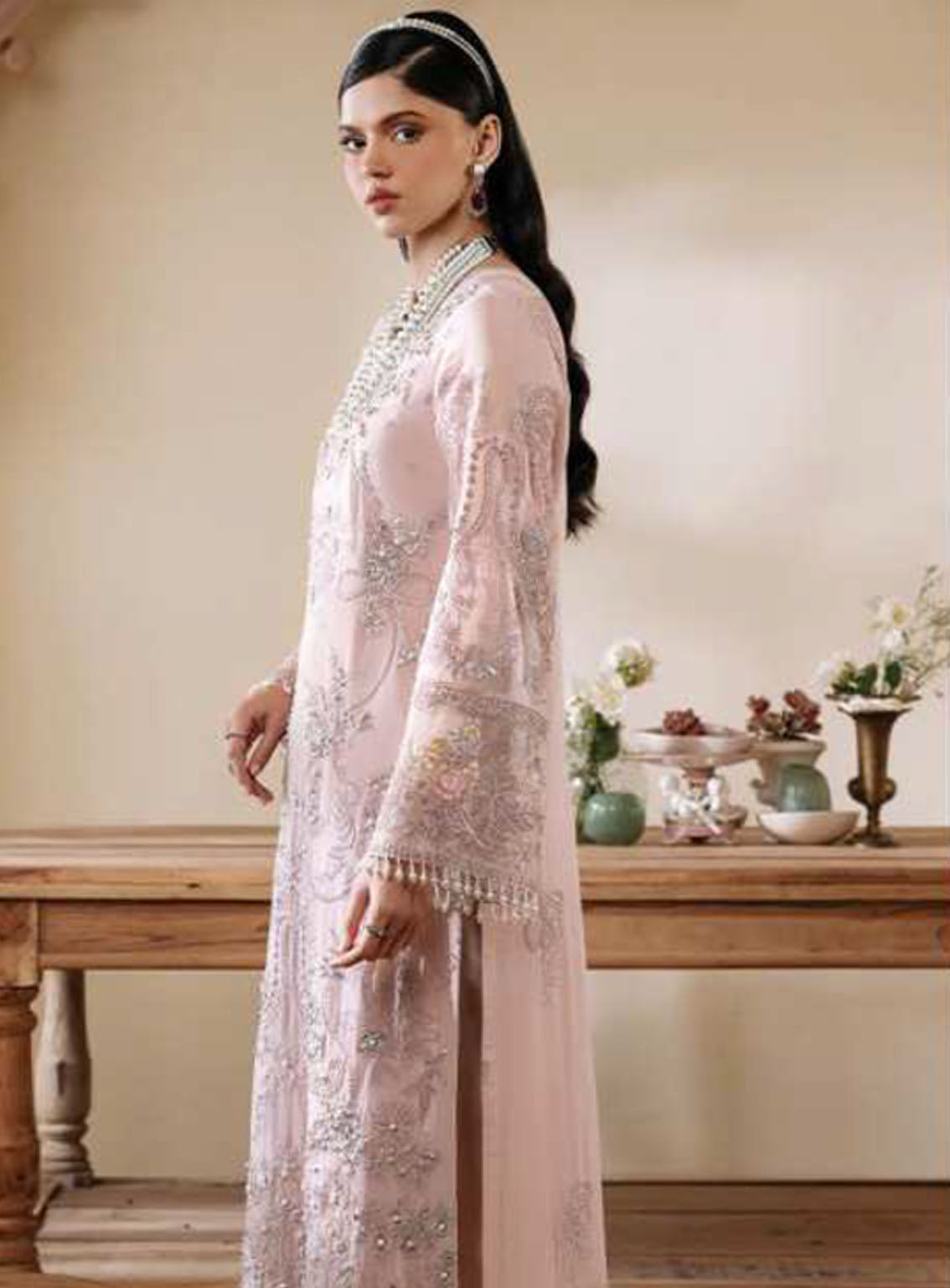 Muse By Serene Luxury Chiffon 3 Piece Unstitched Suit S24M S-1084 CRISTAL Muse By Serene Luxury Chiffon 3 Piece Unstitched Suit S24M S-1084 CRISTAL