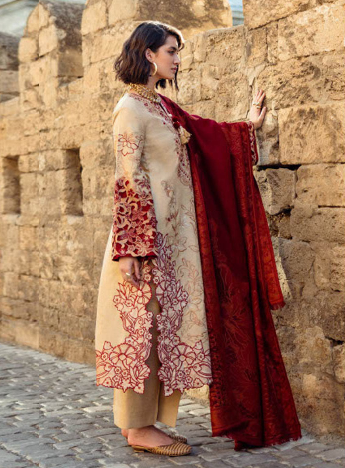 Mushq Broadway Embroidered Dobby 3 Piece Unstitched Suit MQ24BW FALLEN HEARTS Mushq Broadway Embroidered Dobby 3 Piece Unstitched Suit MQ24BW FALLEN HEARTS