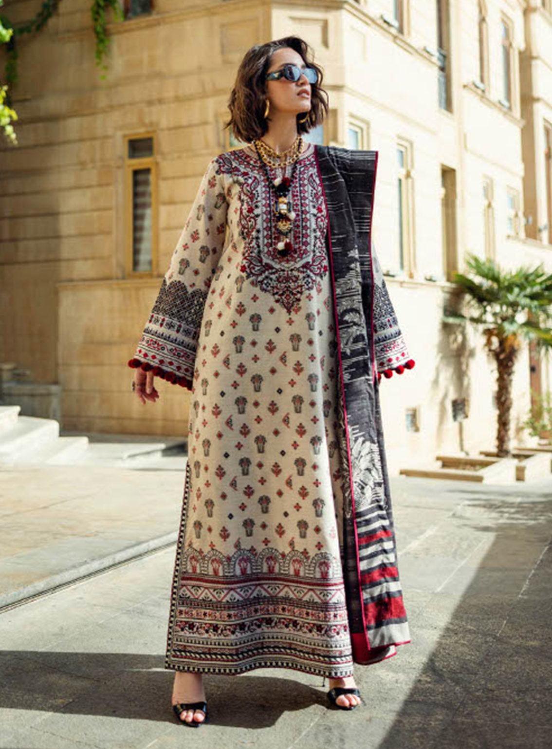 Mushq Broadway Embroidered Jacquard 3 Piece Unstitched Suit MQ24BW DREAMY ESCAPE Mushq Broadway Embroidered Jacquard 3 Piece Unstitched Suit MQ24BW DREAMY ESCAPE