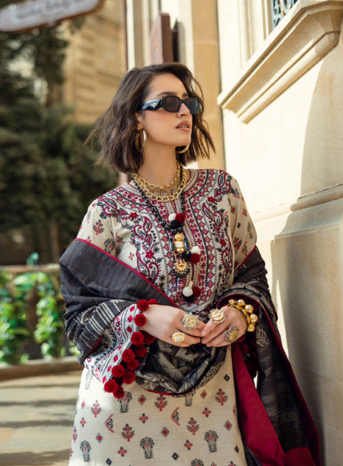 Mushq Broadway Embroidered Jacquard 3 Piece Unstitched Suit MQ24BW DREAMY ESCAPE Mushq Broadway Embroidered Jacquard 3 Piece Unstitched Suit MQ24BW DREAMY ESCAPE