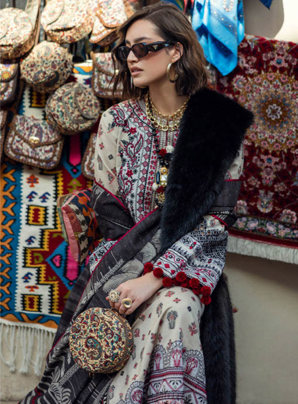 Mushq Broadway Embroidered Jacquard 3 Piece Unstitched Suit MQ24BW DREAMY ESCAPE Mushq Broadway Embroidered Jacquard 3 Piece Unstitched Suit MQ24BW DREAMY ESCAPE