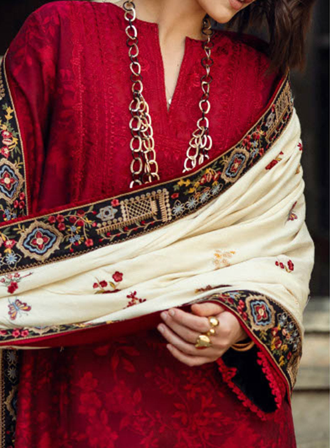 Mushq Broadway Embroidered Jacquard 3 Piece Unstitched Suit MQ24BW FLYING KISS Mushq Broadway Embroidered Jacquard 3 Piece Unstitched Suit MQ24BW FLYING KISS