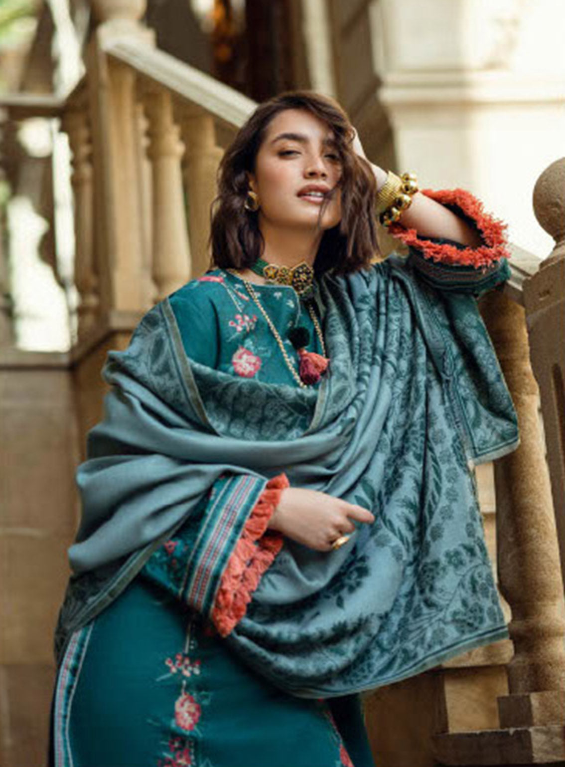 Mushq Broadway Embroidered Jacquard 3 Piece Unstitched Suit MQ24BW WHISPERED SECRETS Mushq Broadway Embroidered Jacquard 3 Piece Unstitched Suit MQ24BW WHISPERED SECRETS