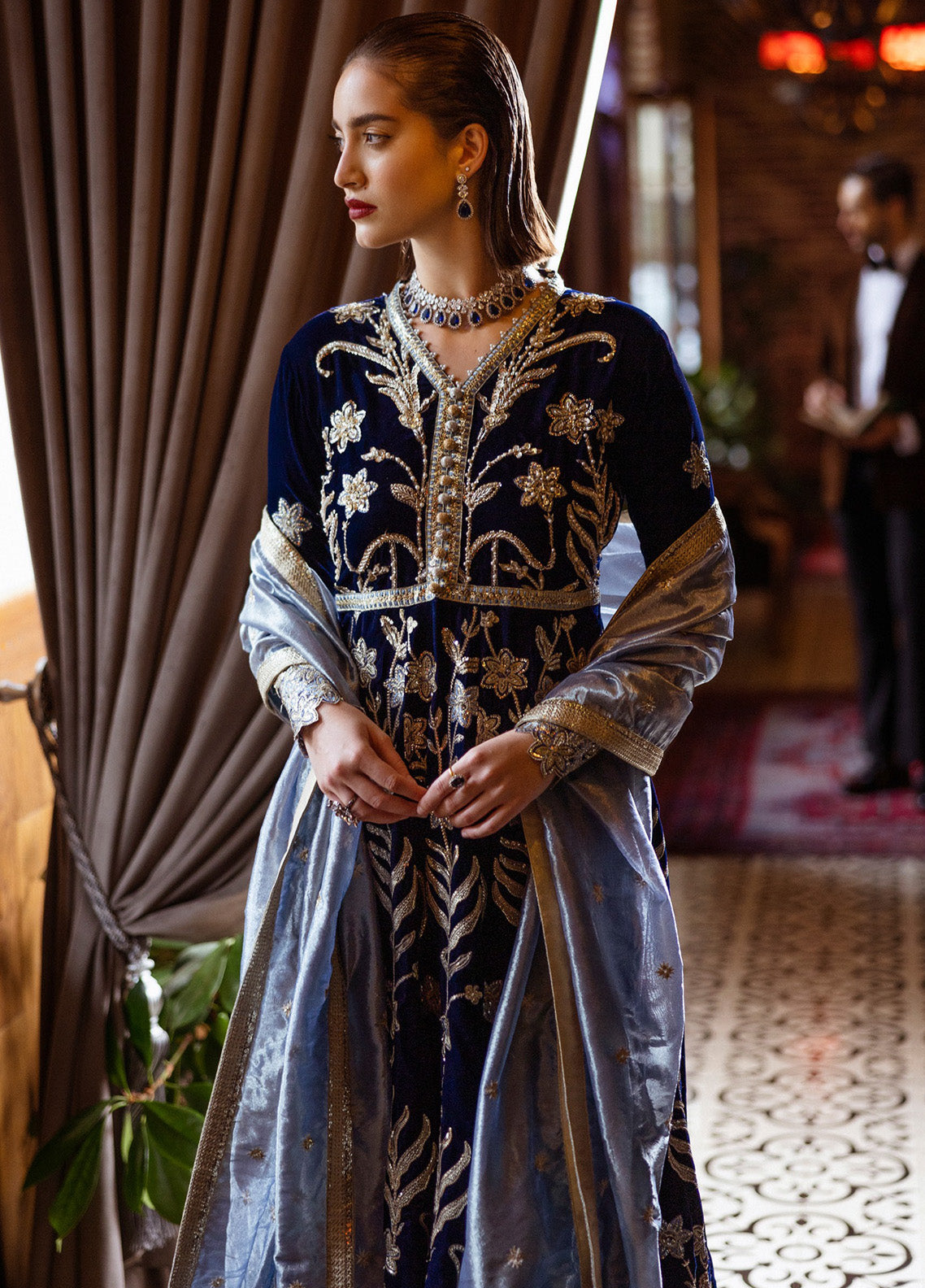 Mushq Deja Vu Embroidered Velvet 3 Piece Unstitched Suit MQ24DUV D-01 TIMELESS MIRAGE Mushq Deja Vu Embroidered Velvet 3 Piece Unstitched Suit MQ24DUV D-01 TIMELESS MIRAGE