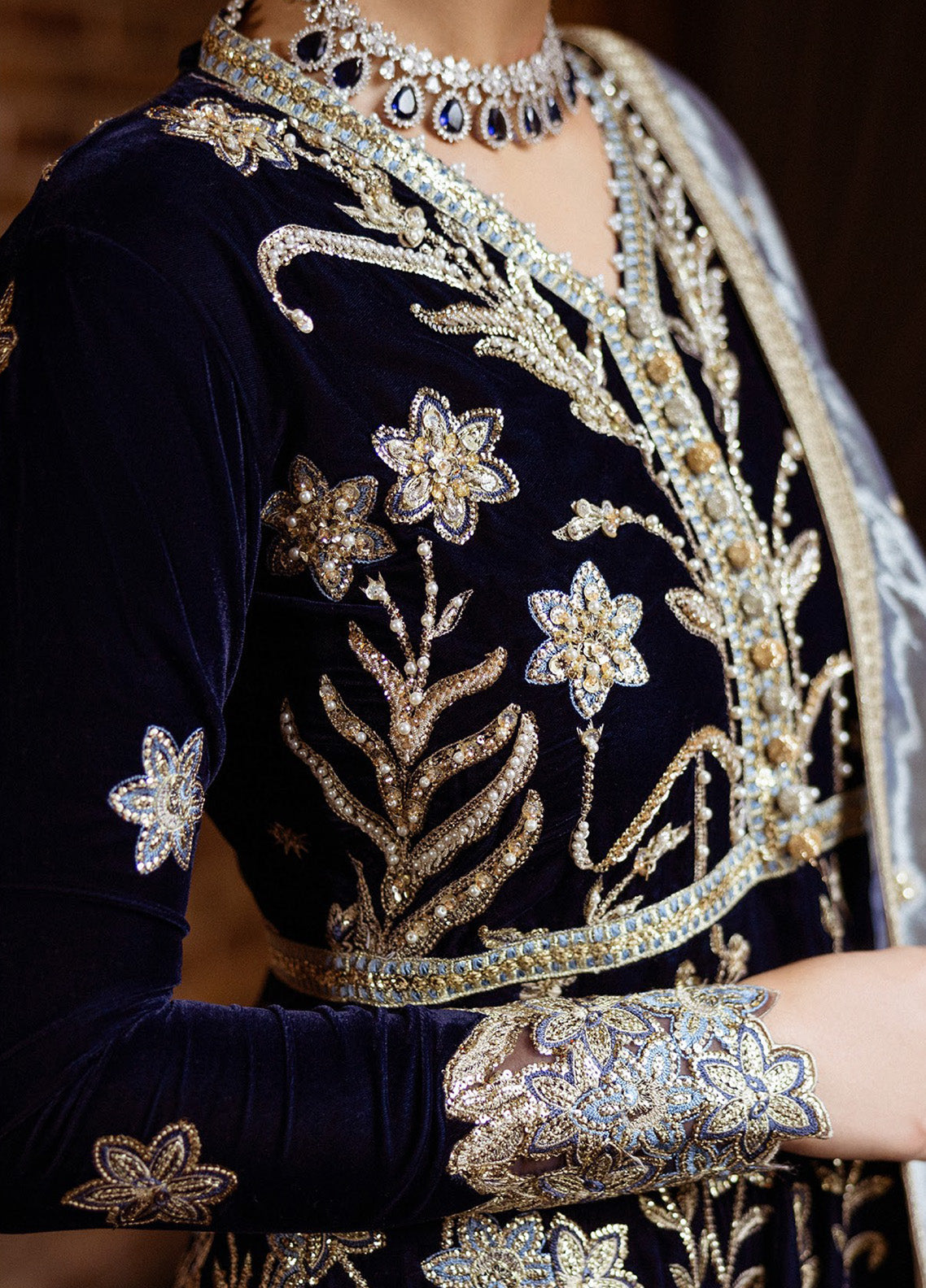 Mushq Deja Vu Embroidered Velvet 3 Piece Unstitched Suit MQ24DUV D-01 TIMELESS MIRAGE Mushq Deja Vu Embroidered Velvet 3 Piece Unstitched Suit MQ24DUV D-01 TIMELESS MIRAGE