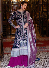 Mushq Deja Vu Embroidered Velvet 3 Piece Unstitched Suit MQ24DUV D-02 INFINITE LOOP