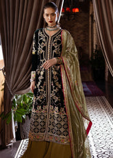 Mushq Deja Vu Embroidered Velvet 3 Piece Unstitched Suit MQ24DUV D-03 NOSTALGIC SHADOWS