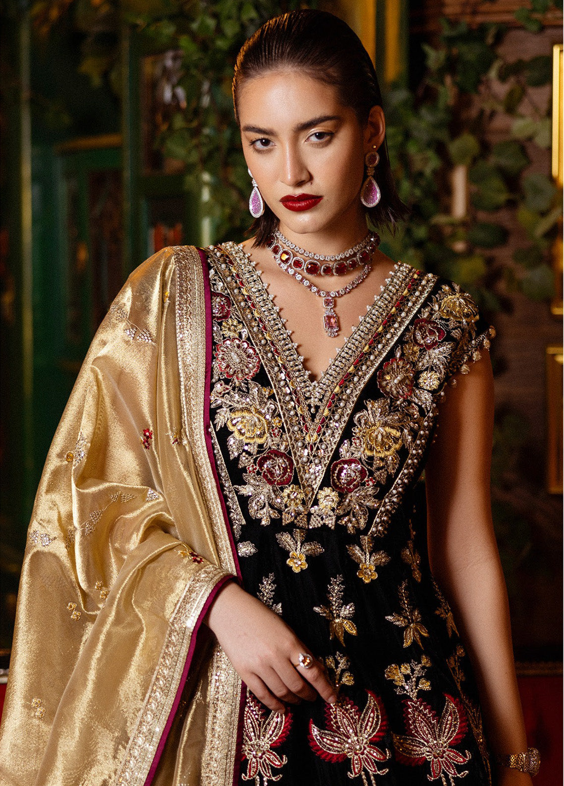 Mushq Deja Vu Embroidered Velvet 3 Piece Unstitched Suit MQ24DUV D-04 WHISPERS OF YESTERDAY Mushq Deja Vu Embroidered Velvet 3 Piece Unstitched Suit MQ24DUV D-04 WHISPERS OF YESTERDAY