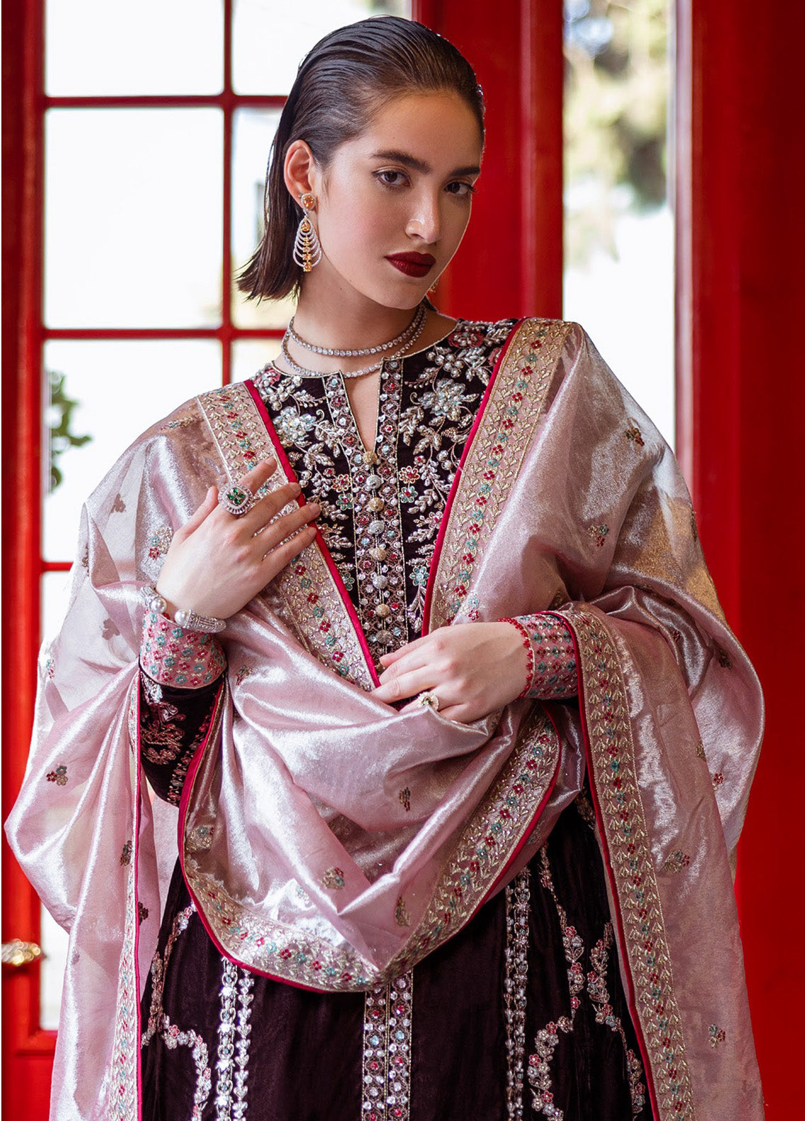 Mushq Deja Vu Embroidered Velvet 3 Piece Unstitched Suit MQ24DUV D-06 ECHOING DREAMS Mushq Deja Vu Embroidered Velvet 3 Piece Unstitched Suit MQ24DUV D-06 ECHOING DREAMS