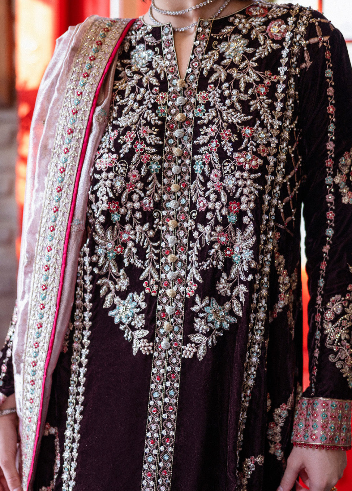 Mushq Deja Vu Embroidered Velvet 3 Piece Unstitched Suit MQ24DUV D-06 ECHOING DREAMS Mushq Deja Vu Embroidered Velvet 3 Piece Unstitched Suit MQ24DUV D-06 ECHOING DREAMS