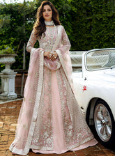 Mushq Stardust Exclusive Wedding Embroidered Net 3 Piece Unstitched Suit MQ24SW D-02 STARLET SPARKLE